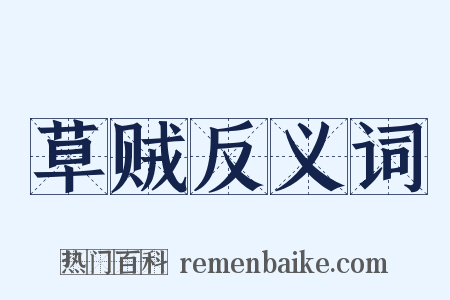草贼反义词是什么意思的图片